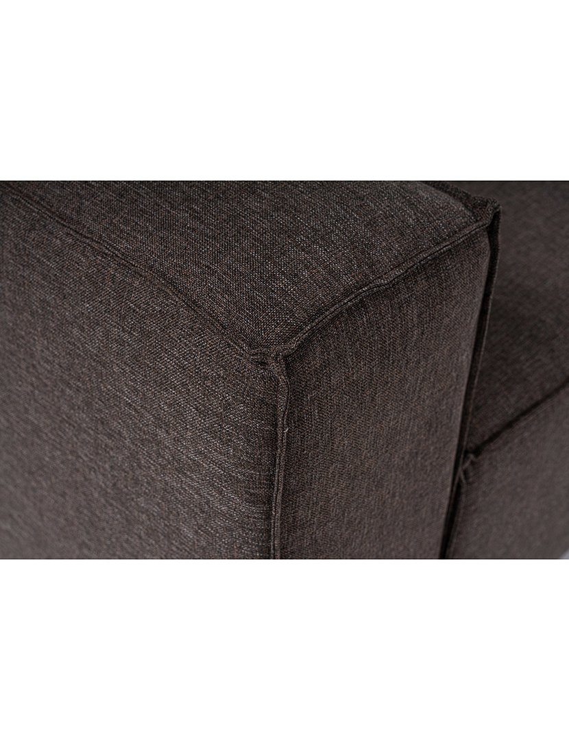 Sofá Modular Chaise Longue Fora Castanho Escuro