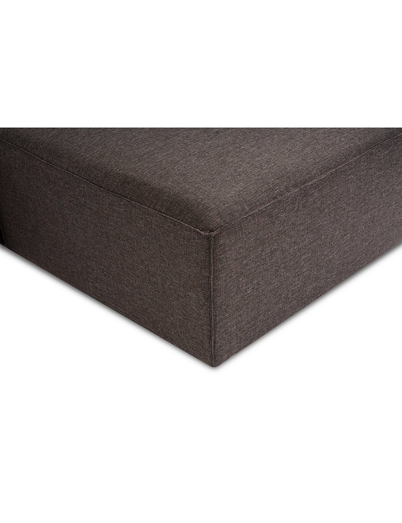 Sofá Modular Chaise Longue Fora Castanho Escuro