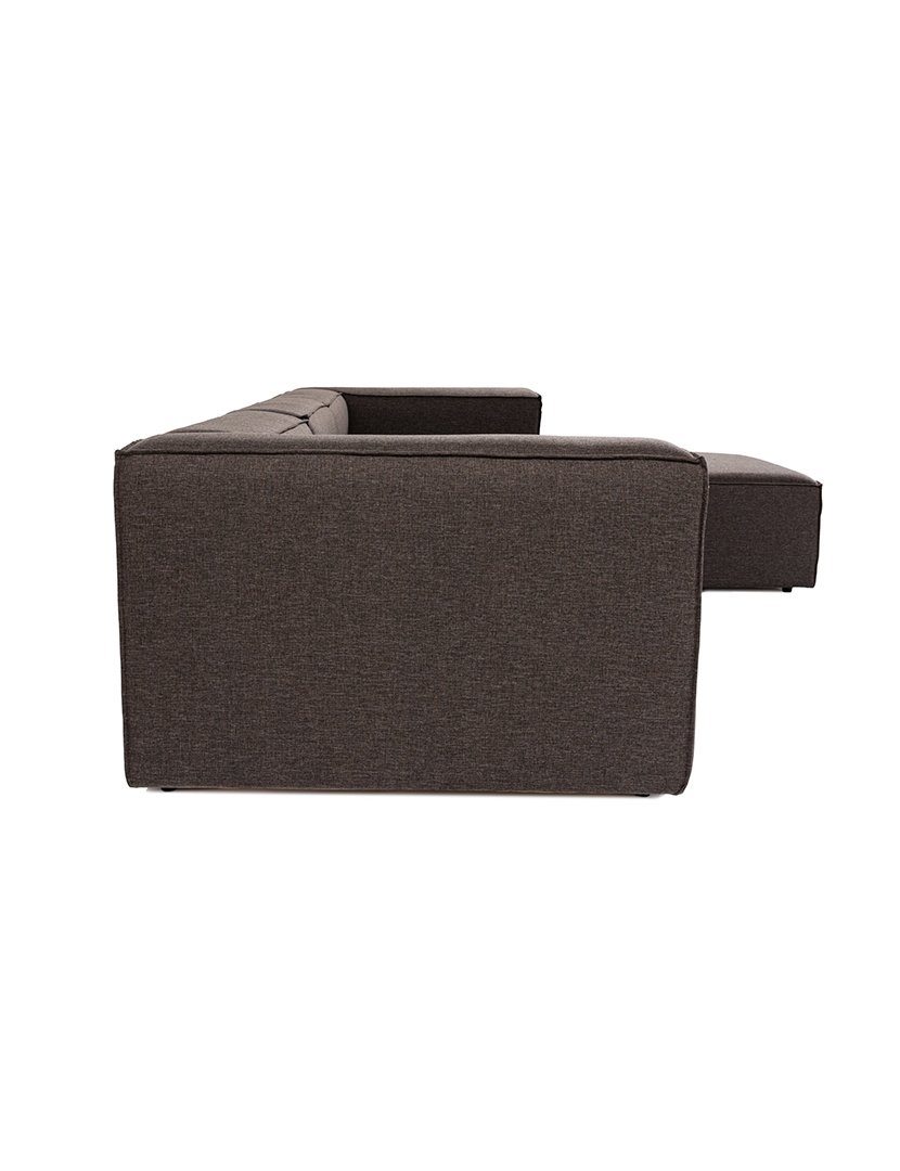 Sofá Modular Chaise Longue Fora Castanho Escuro