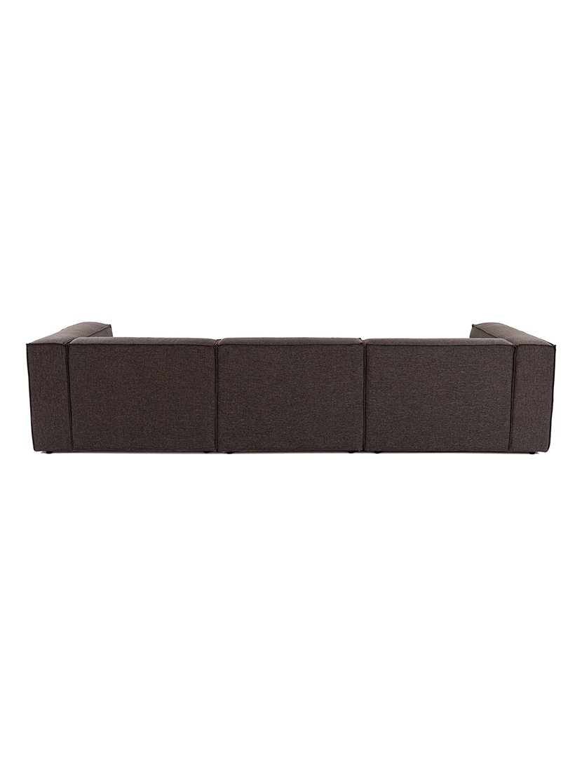 Sofá Modular Chaise Longue Fora Castanho Escuro
