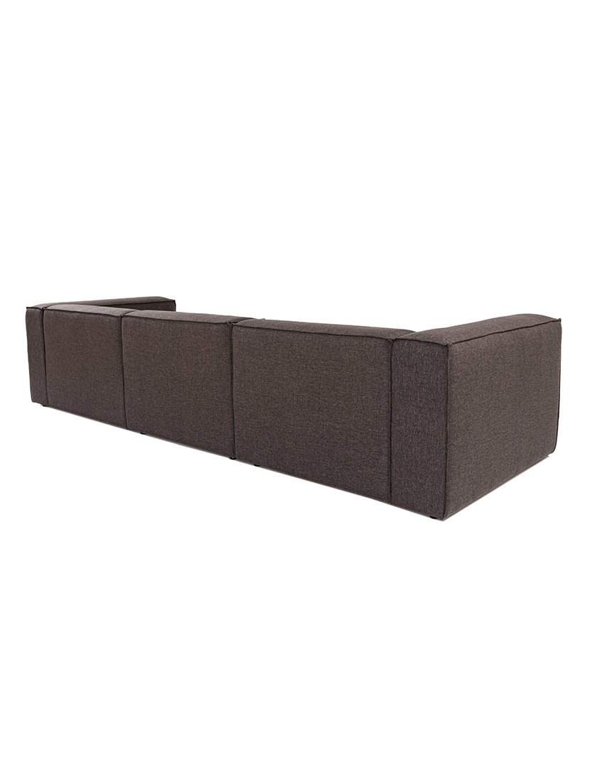 Sofá Modular Chaise Longue Fora Castanho Escuro
