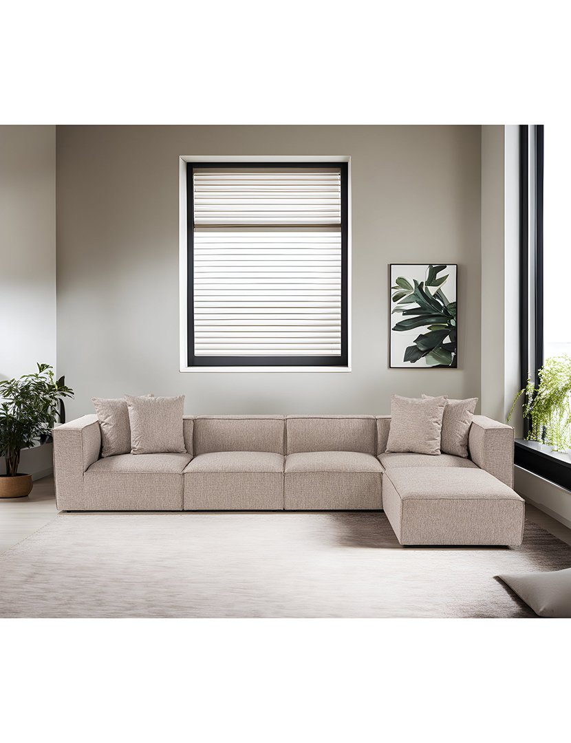 Sofá Modular Chaise Longue Sora Bege