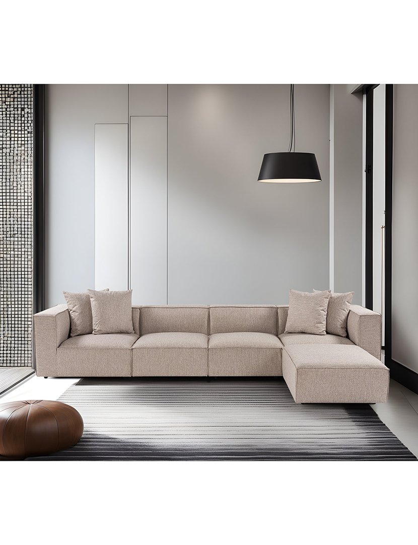 Sofá Modular Chaise Longue Sora Bege