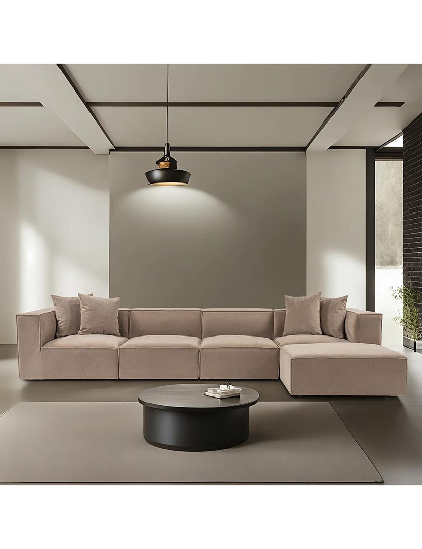 Sofá Modular Chaise Longue Sora Capuccino