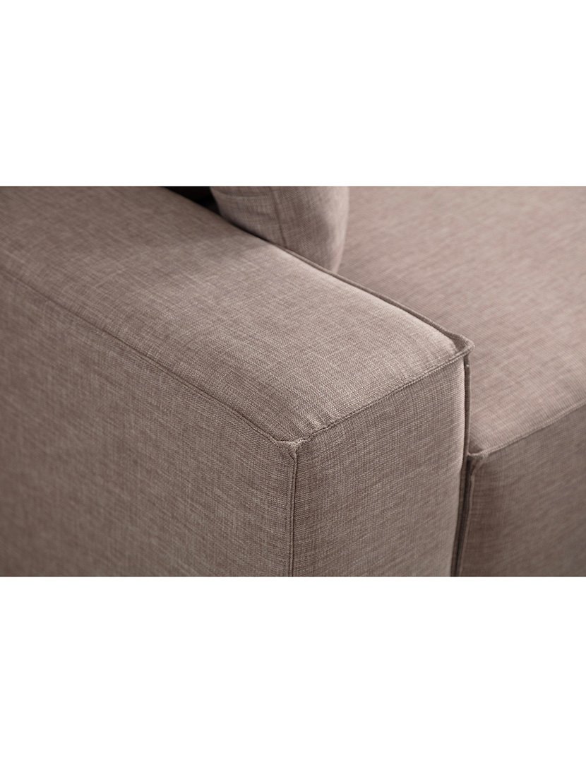 Sofá Cama Chaise Longue Direito Pirlo Castanho