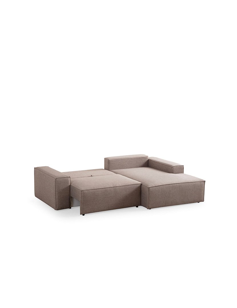 Sofá Cama Chaise Longue Direito Pirlo Castanho