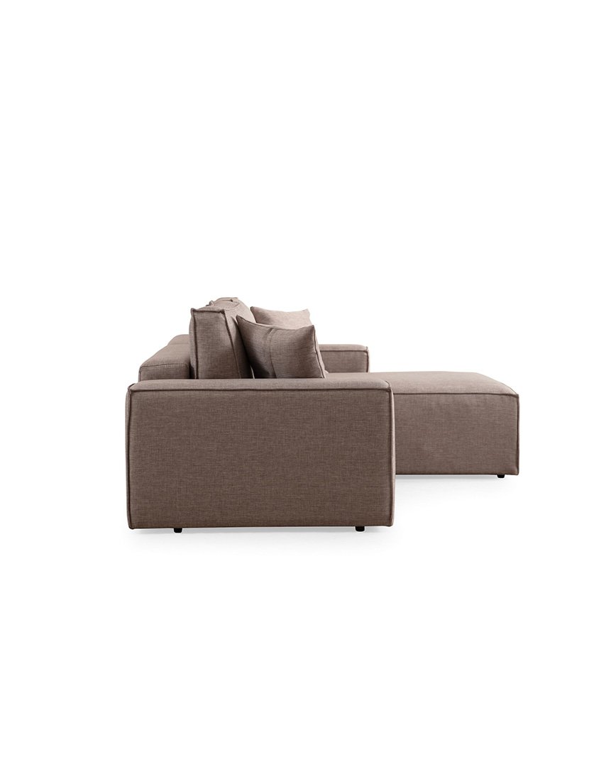 Sofá Cama Chaise Longue Direito Pirlo Castanho