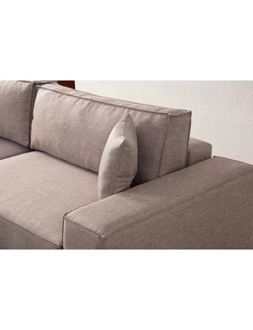 Sofá Cama Chaise Longue Esquerdo Pirlo Castanho