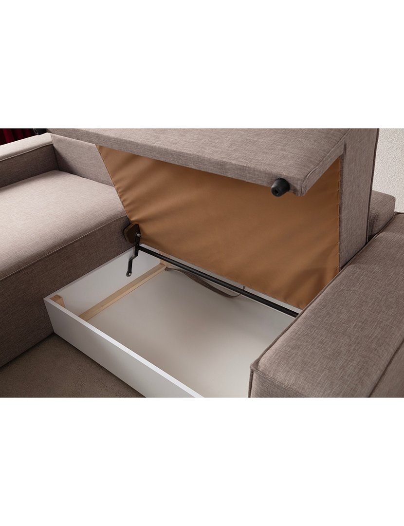 Sofá Cama Chaise Longue Esquerdo Pirlo Castanho