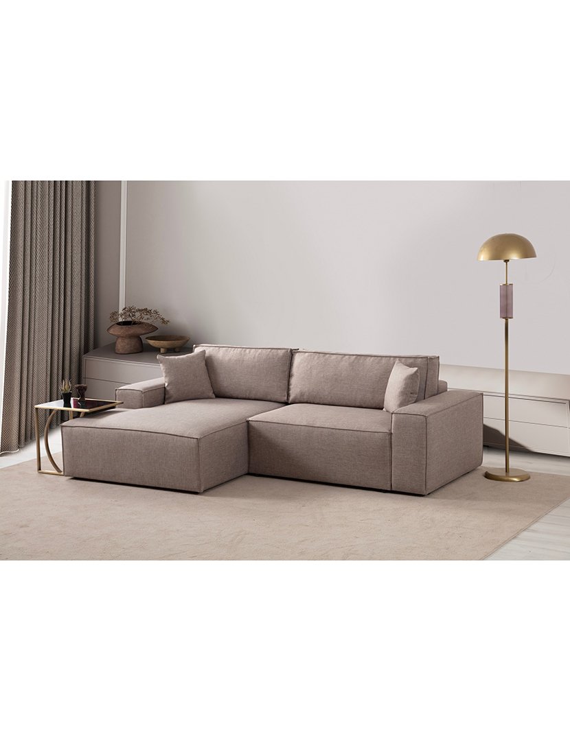 Sofá Cama Chaise Longue Esquerdo Pirlo Castanho