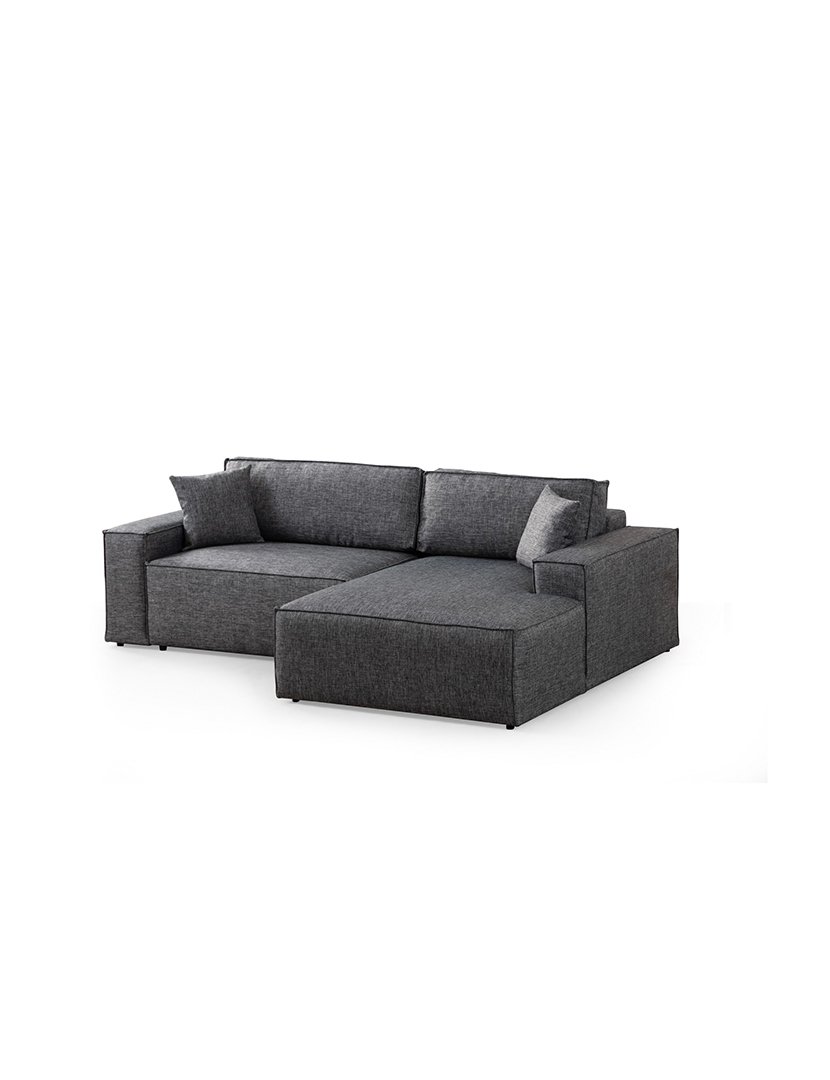 Sofá Cama Chaise Longue Direito Pirlo Cinzento Escuro