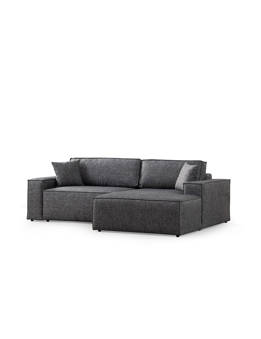 Sofá Cama Chaise Longue Direito Pirlo Cinzento Escuro