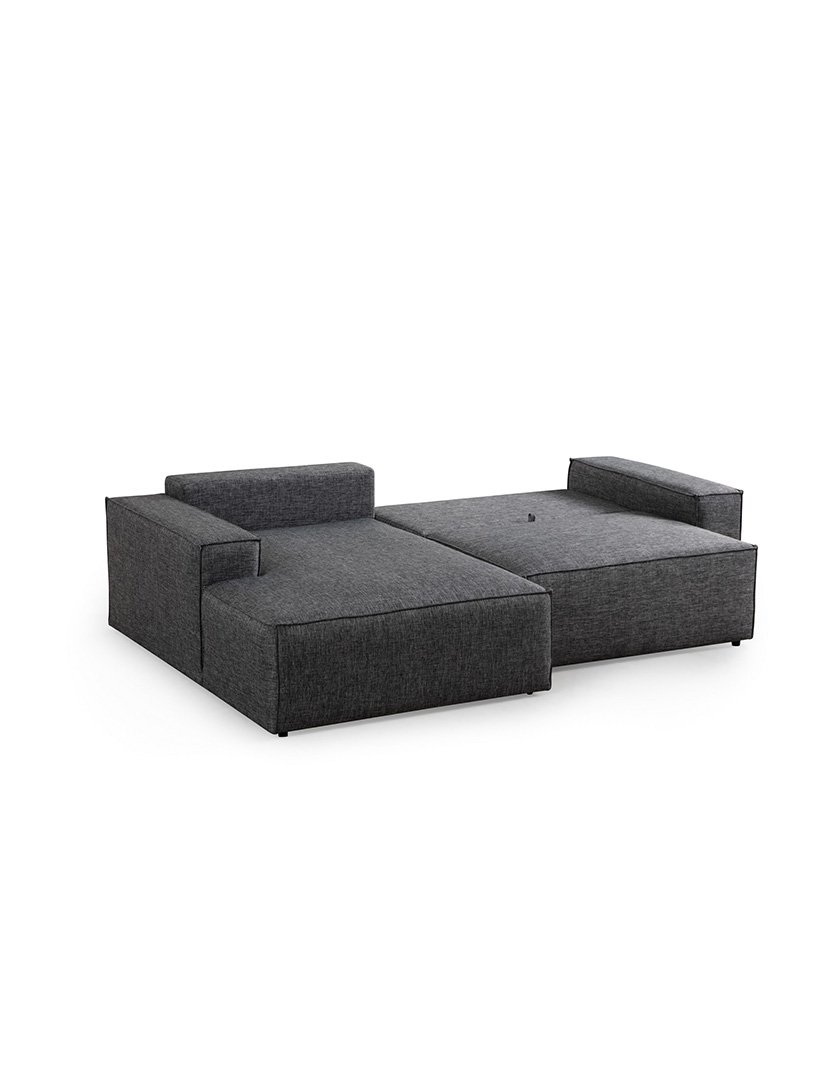 Sofá Cama Chaise Longue Esquerdo Pirlo Cinzento Escuro