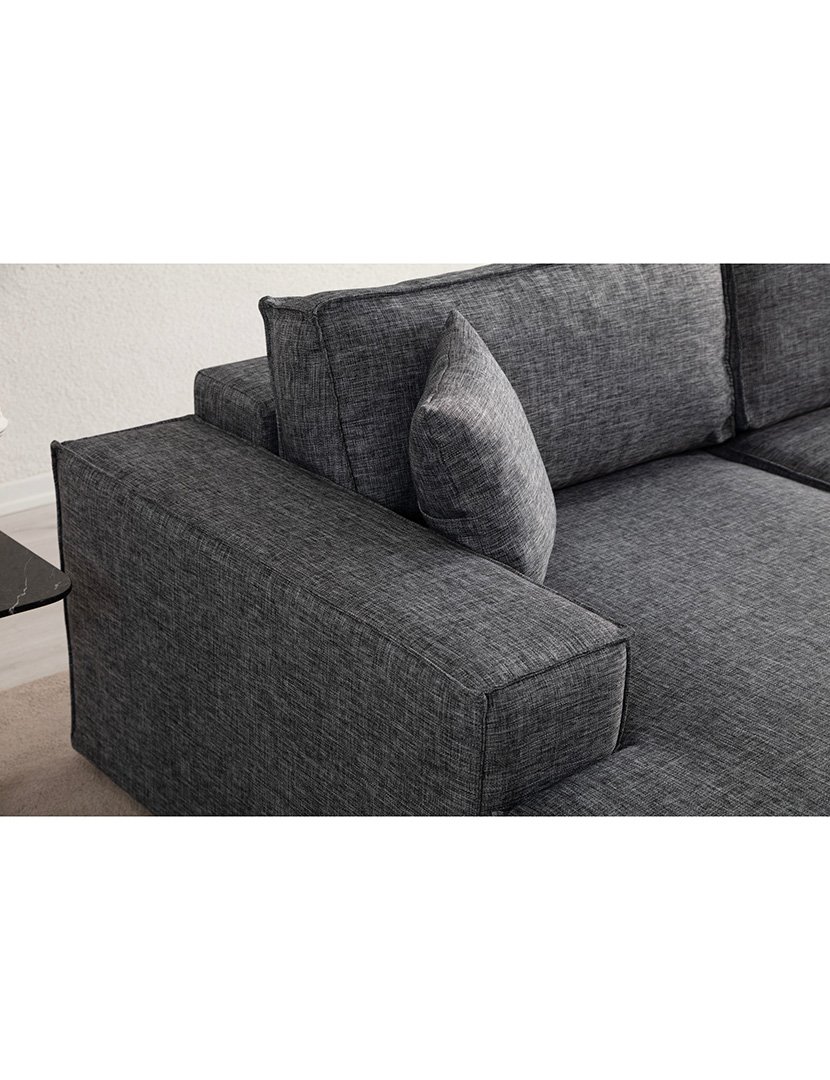 Sofá Cama Chaise Longue Esquerdo Pirlo Cinzento Escuro