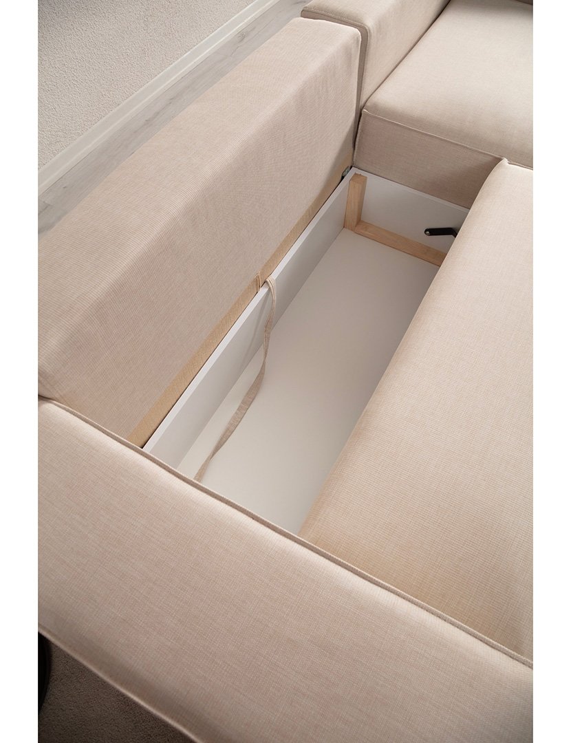 Sofá Cama Chaise Longue Direito Pirlo Cru