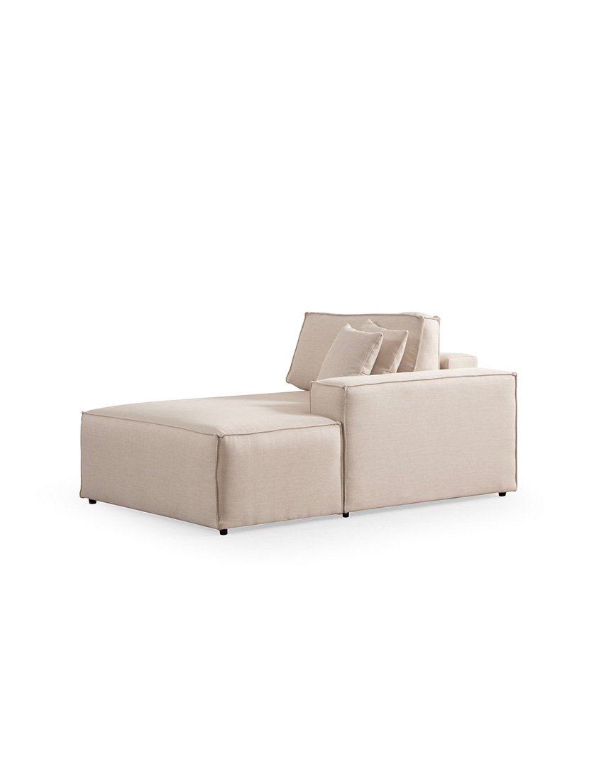 Sofá Cama Chaise Longue Direito Pirlo Cru