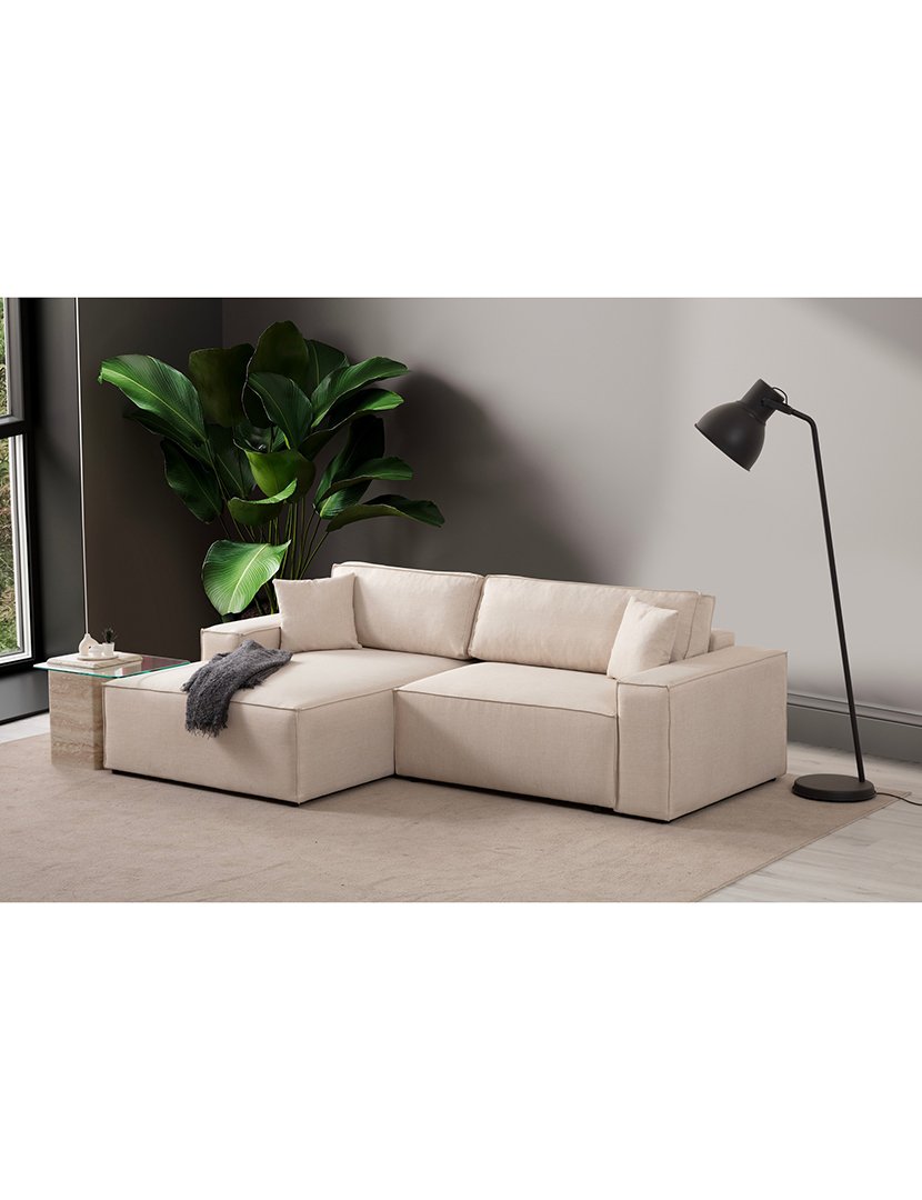 Sofá Cama Chaise Longue Esquerdo Pirlo Cru