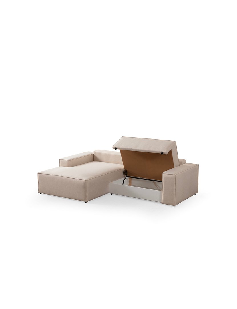 Sofá Cama Chaise Longue Esquerdo Pirlo Cru