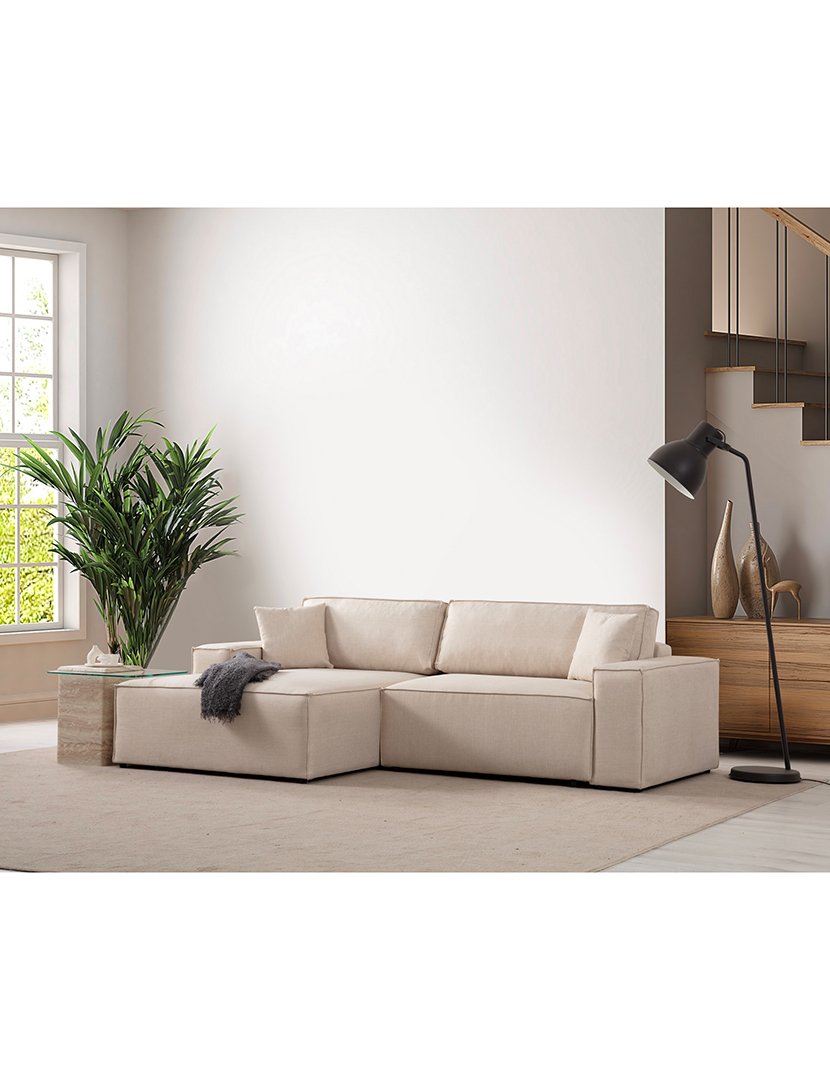 Sofá Cama Chaise Longue Esquerdo Pirlo Cru