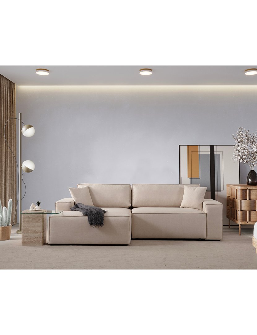 Sofá Cama Chaise Longue Esquerdo Pirlo Cru