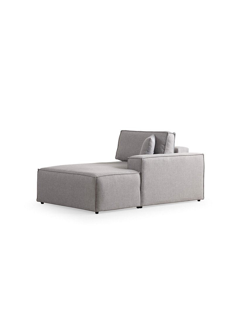 Sofá Cama Chaise Longue Direito Pirlo Cinzento Claro