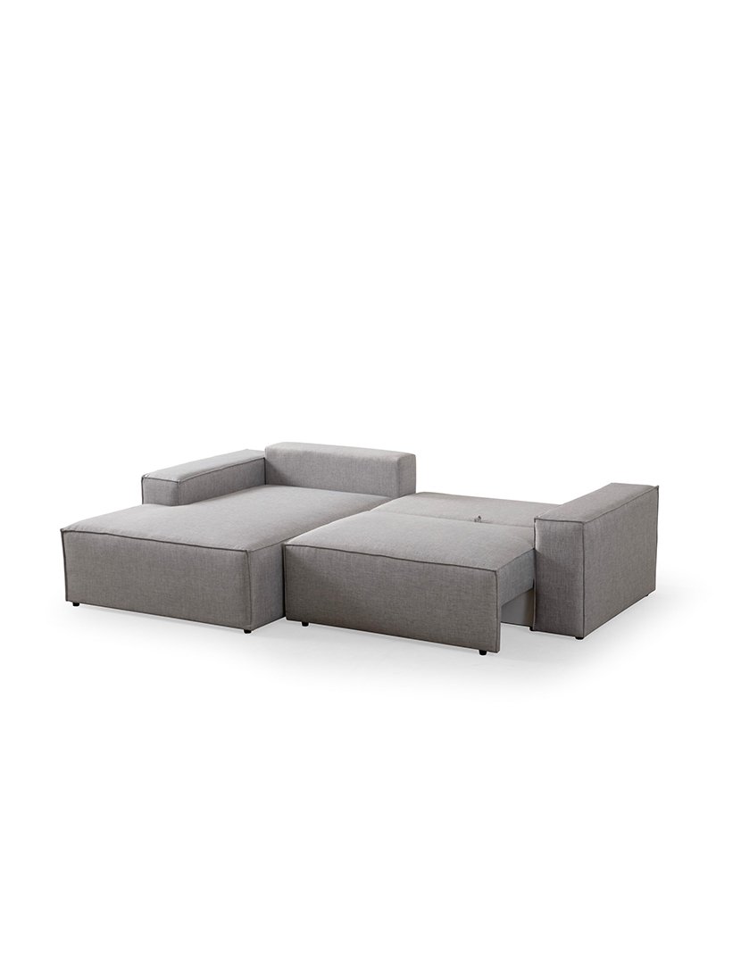 Sofá Cama Chaise Longue Esquerdo Pirlo Cinzento Claro