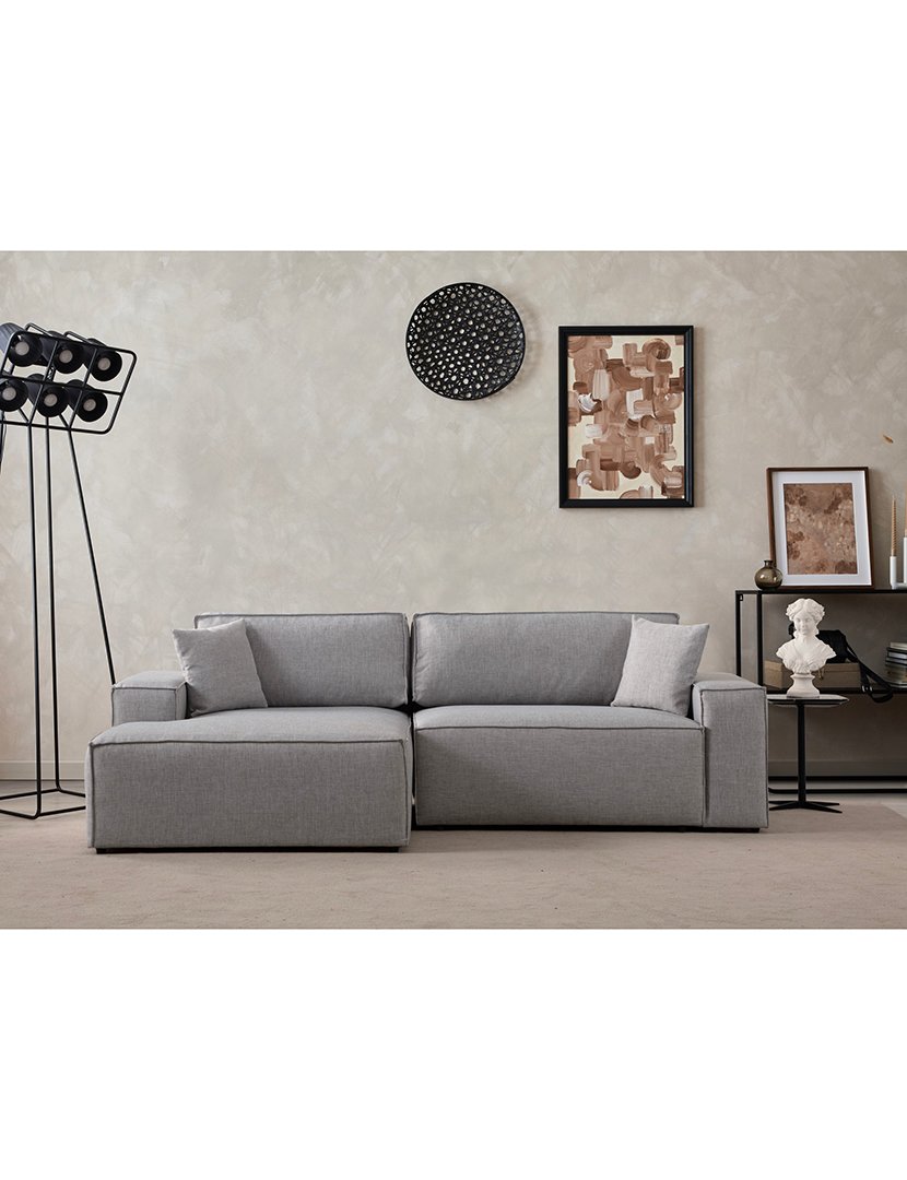 Sofá Cama Chaise Longue Esquerdo Pirlo Cinzento Claro