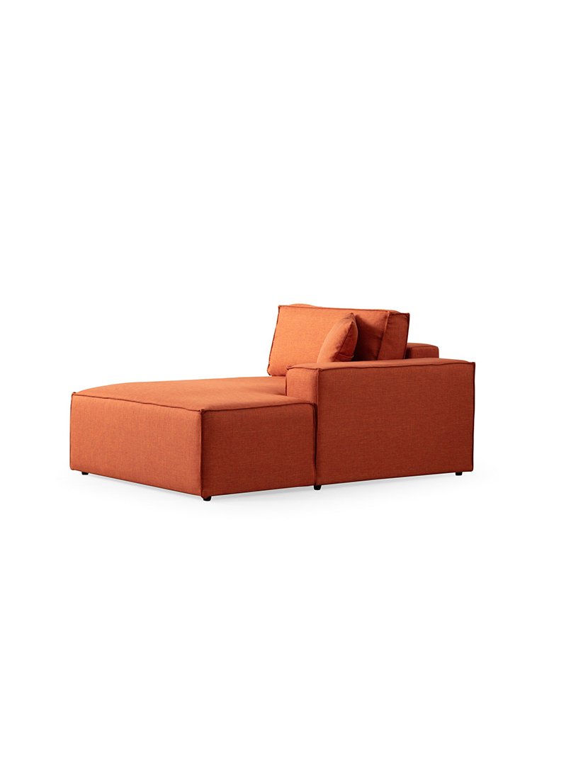Sofá Cama Chaise Longue Direito Pirlo Laranja