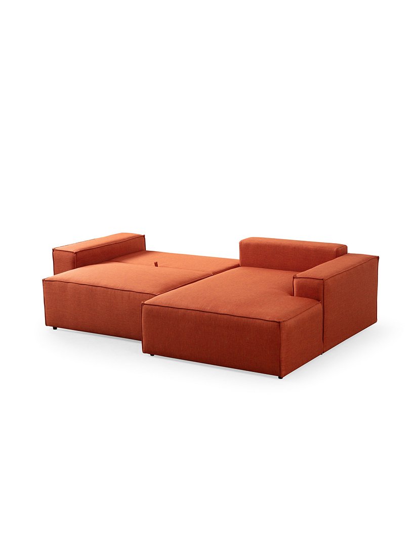 Sofá Cama Chaise Longue Direito Pirlo Laranja