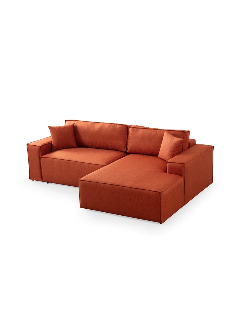 Sofá Cama Chaise Longue Direito Pirlo Laranja