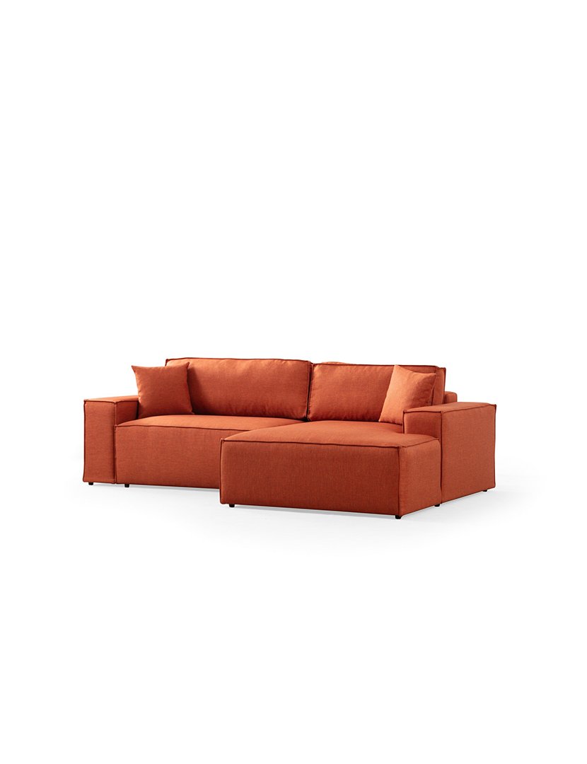 Sofá Cama Chaise Longue Direito Pirlo Laranja