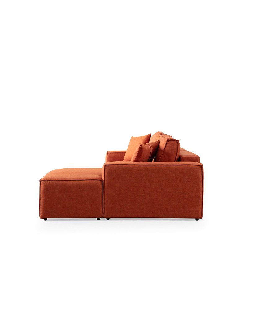 Sofá Cama Chaise Longue Direito Pirlo Laranja