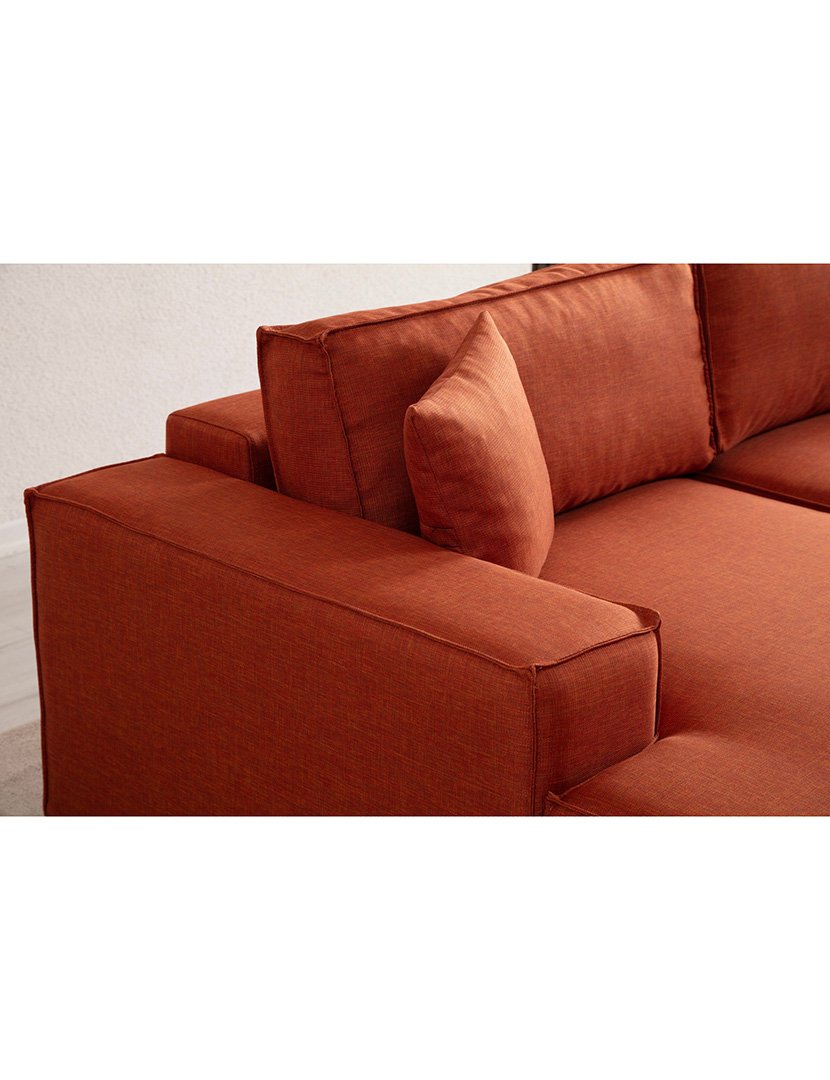 Sofá Cama Chaise Longue Esquerdo Pirlo Laranja