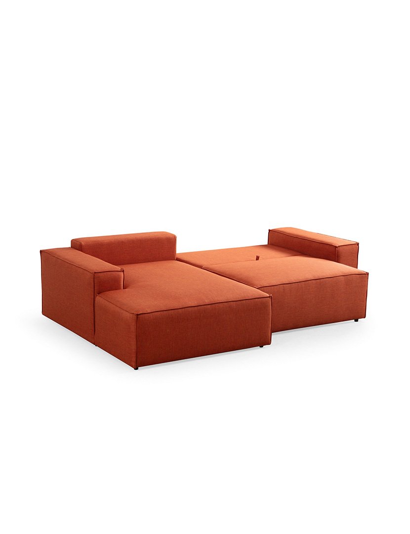 Sofá Cama Chaise Longue Esquerdo Pirlo Laranja