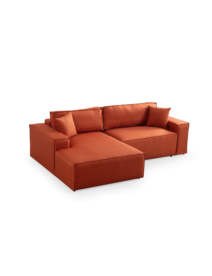 Sofá Cama Chaise Longue Esquerdo Pirlo Laranja