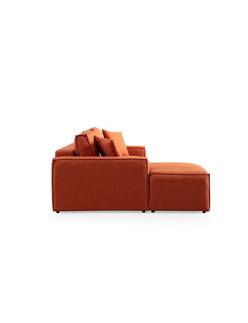 Sofá Cama Chaise Longue Esquerdo Pirlo Laranja