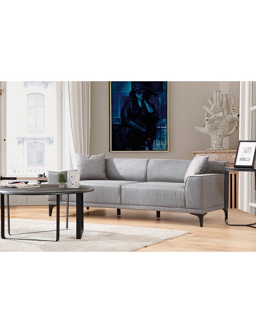 Sofá 3L Petra Cinzento Claro