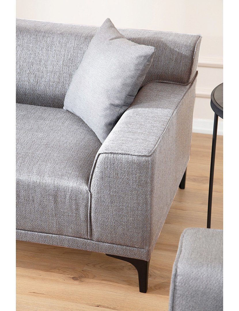 Sofá 3L Petra Cinzento Claro