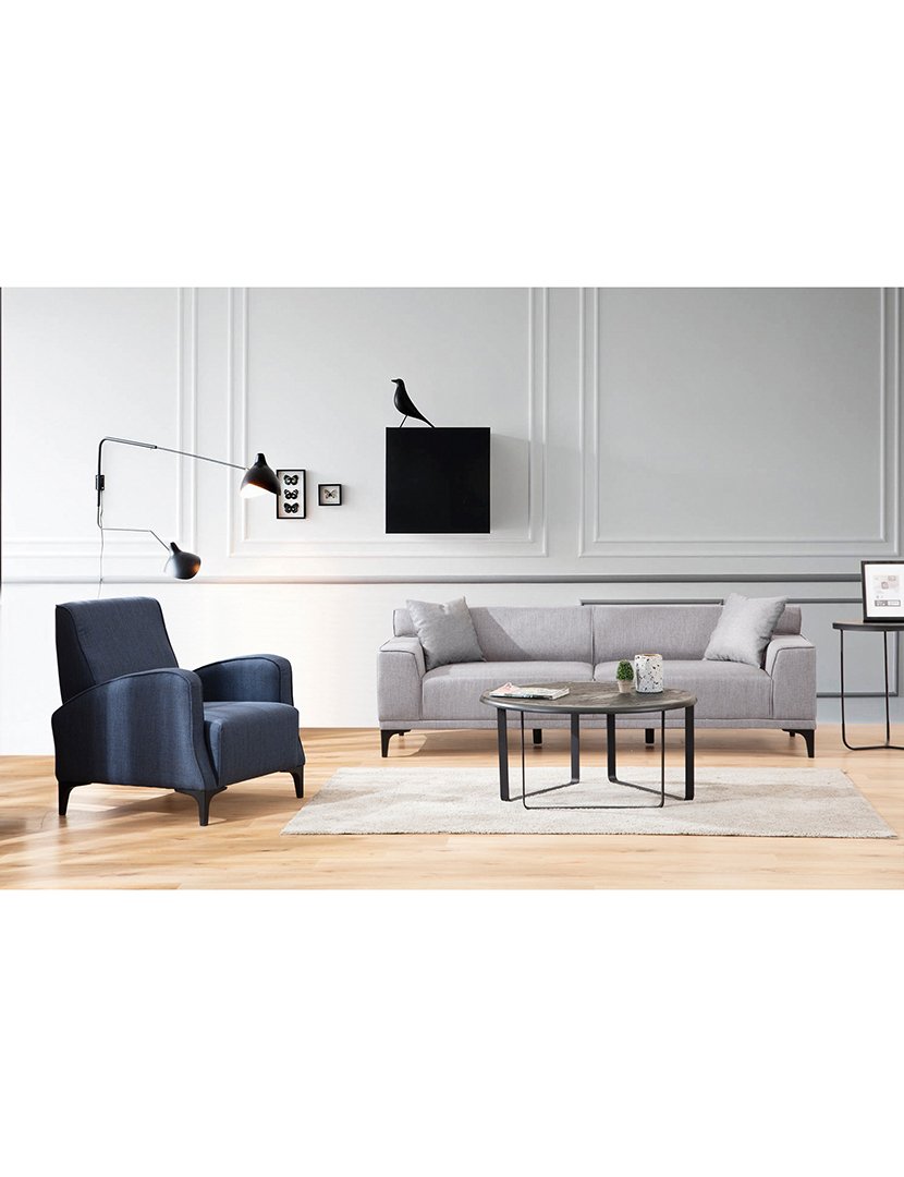 Sofá 3L Petra Cinzento Claro