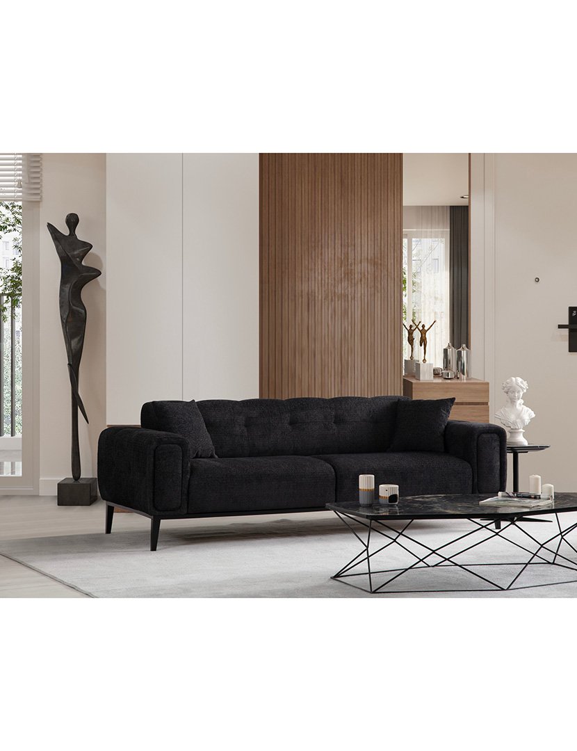 Sofá Cama 3L Athena Preto