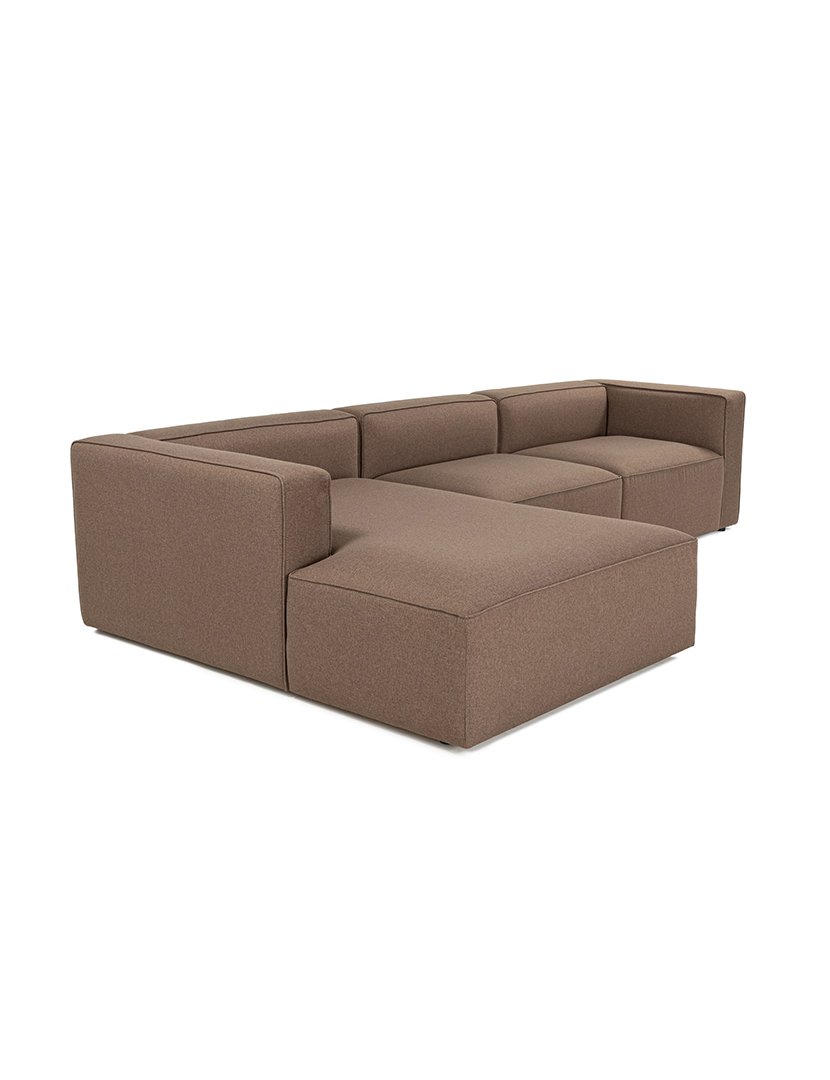 Sofá Modular Chaise Longue Esquerdo Mora XL Castanho