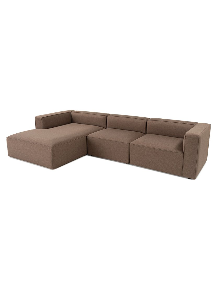 Sofá Modular Chaise Longue Esquerdo Mora XL Castanho