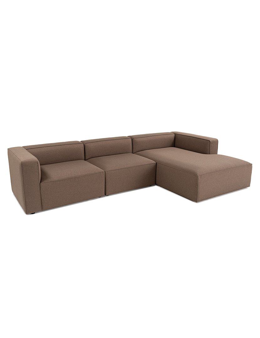 Sofá Modular Chaise Longue Direito Mora XL Castanho