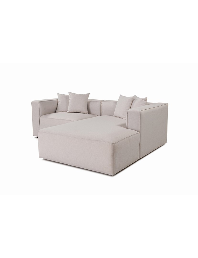 Sofá Modular Chaise Longue Esquerdo Mora XL Cru