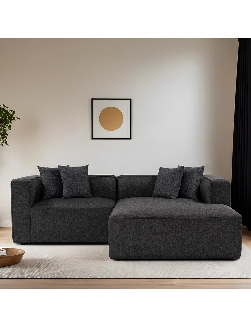 Sofá Modular Chaise Longue Esquerdo Mora XL Antracite