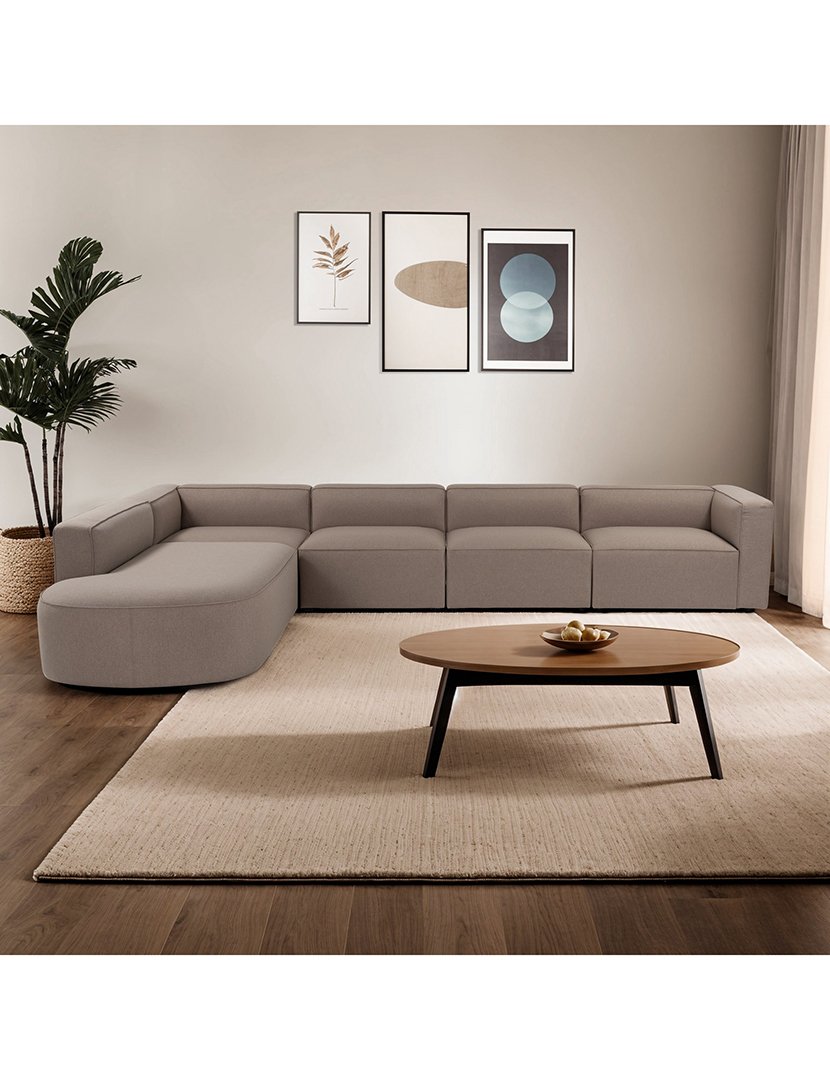 Mora Light Brown Corner Modular Sofa