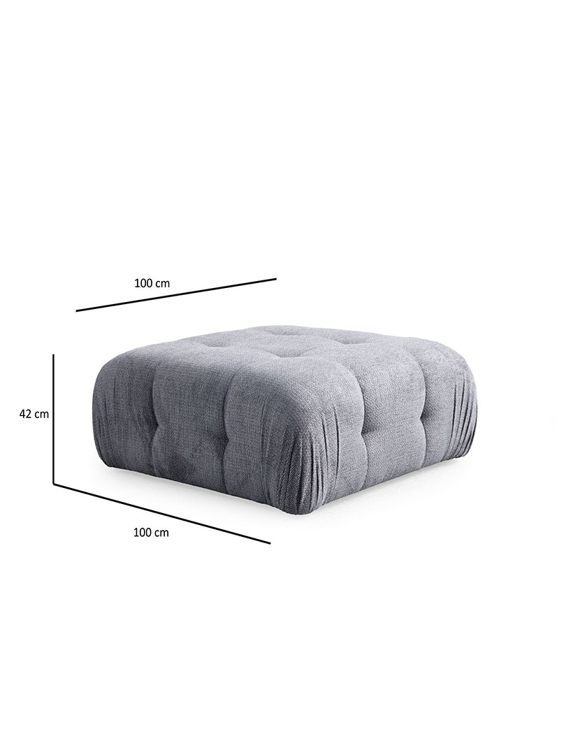 Sofá Modular Chaise Longue 3L Amaris Cinzento