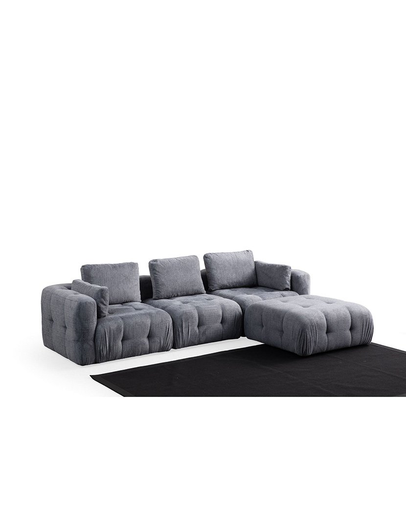 Sofá Modular Chaise Longue 3L Amaris Cinzento