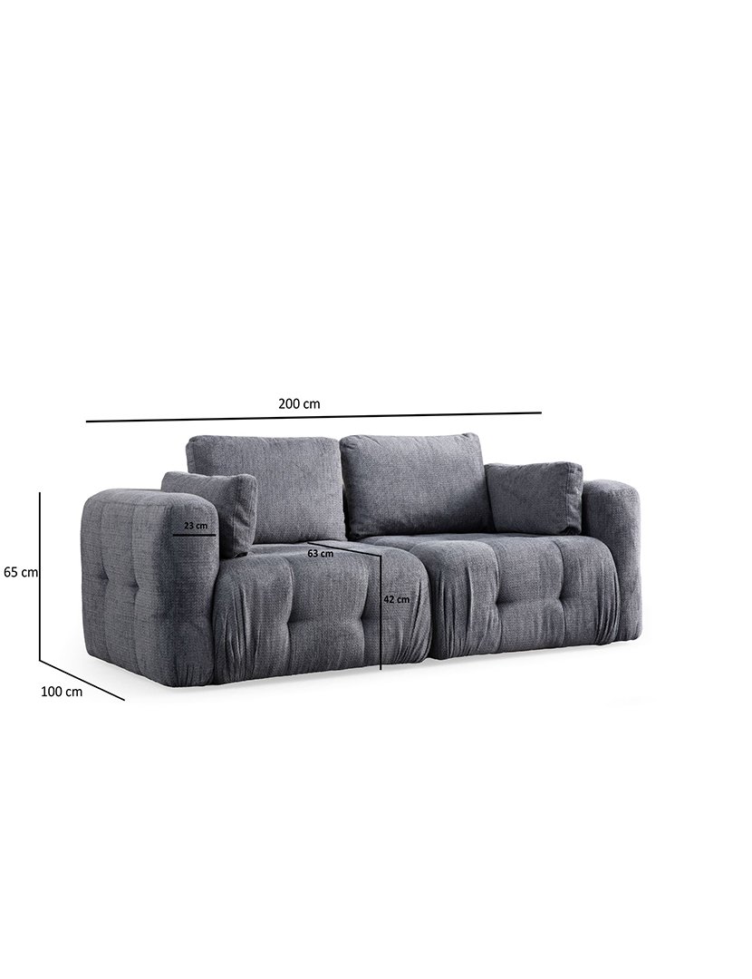 Sofá Modular 2L Amaris Cinzento