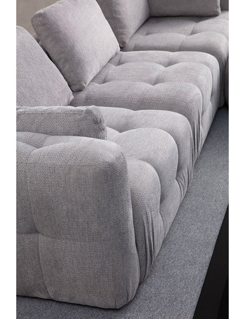 Sofá Modular Chaise Longue 2L Amaris Cinzento Claro